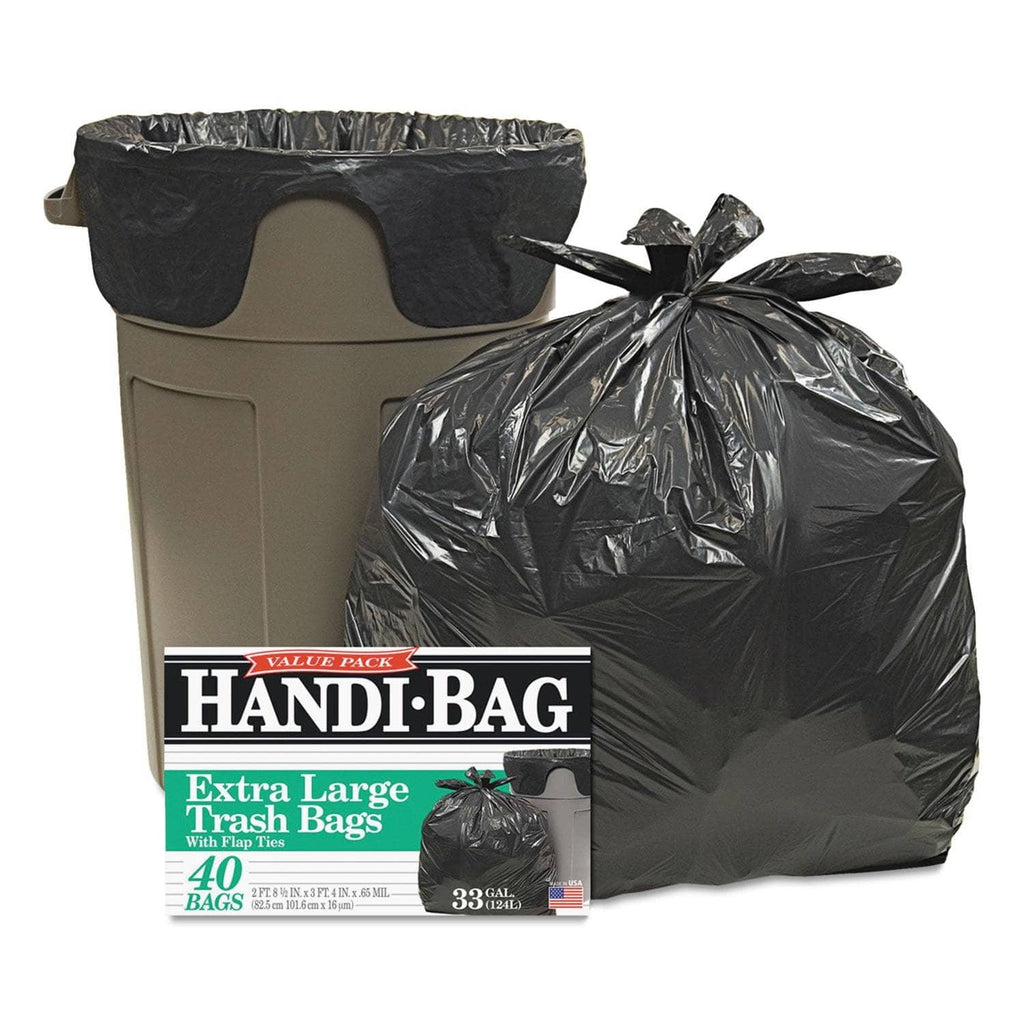 33 Gallon Black Repro Trash Bags - 2 Mil