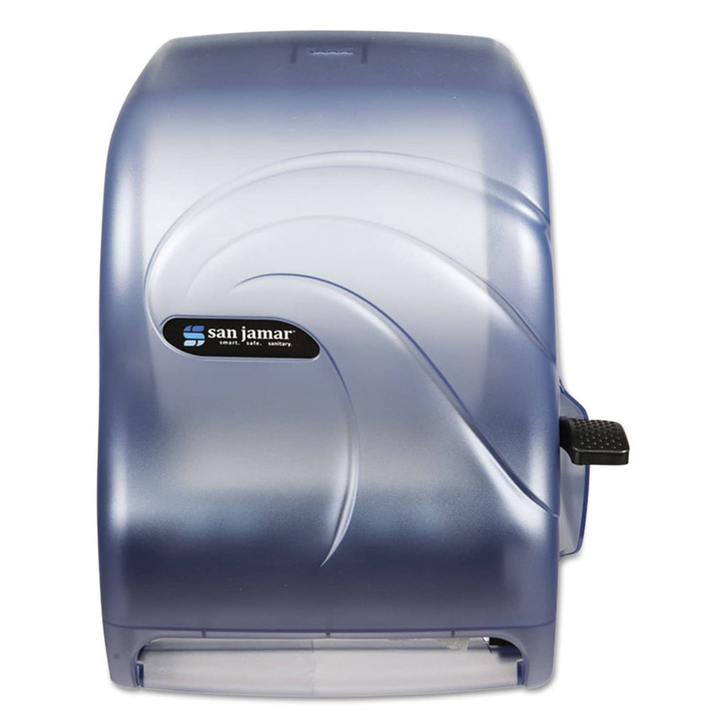 San Jamar T950TBL Paper Towel Dispenser, Level, Plastic, Blue - Win Depot