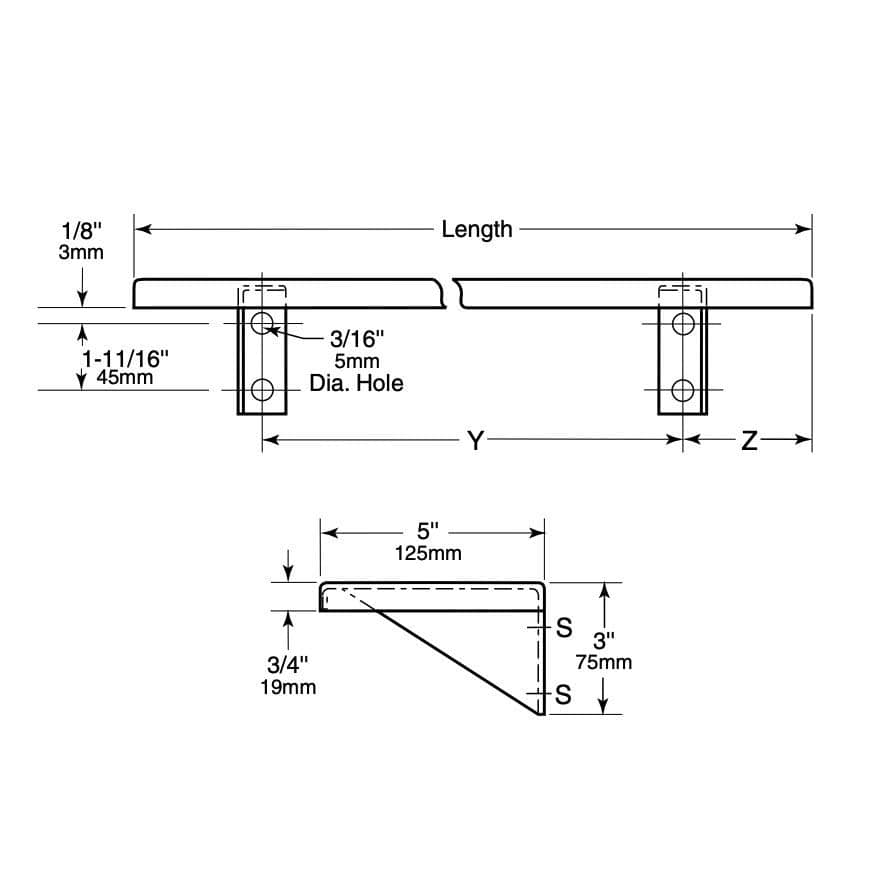 Bobrick B-295x18 Stainless Steel Shelf