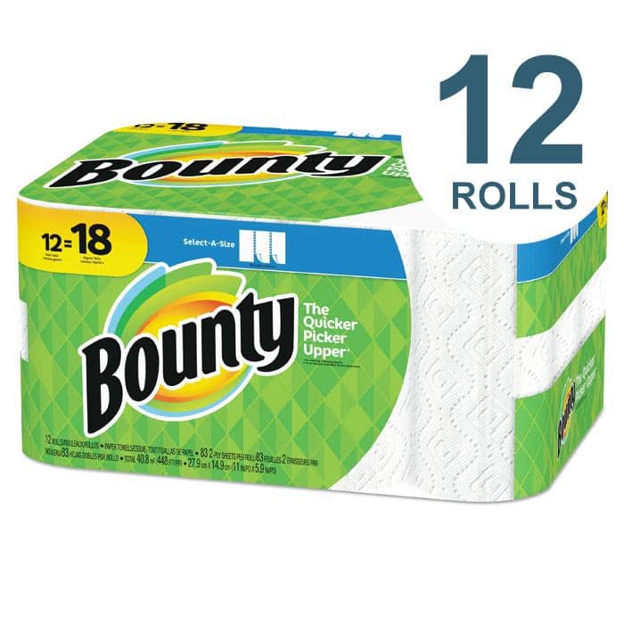 Bounty Select-A-Size Kitchen Rolls Paper Towel, 2-Ply, White