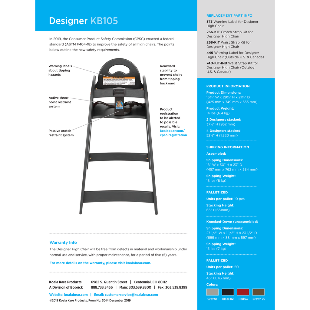 Designer discount high chair