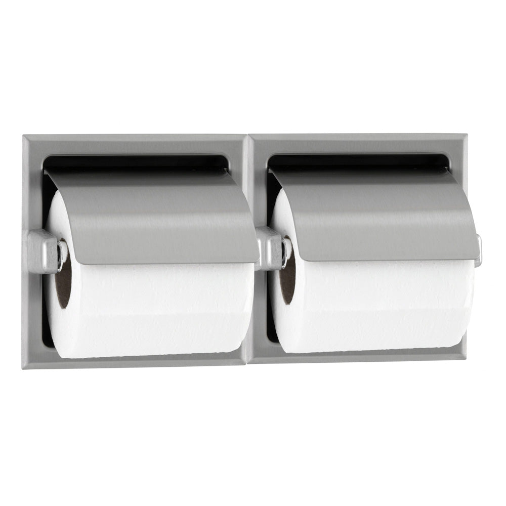 Bobrick B-540.MBLK - Surface-Mounted Toilet Tissue Dispenser & Utility Shelf, Matte Black