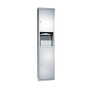 ASI 0467-2 Combination Commercial Paper Towel Dispenser/Waste Receptacle, Semi-Recessed-Mounted, Stainless Steel