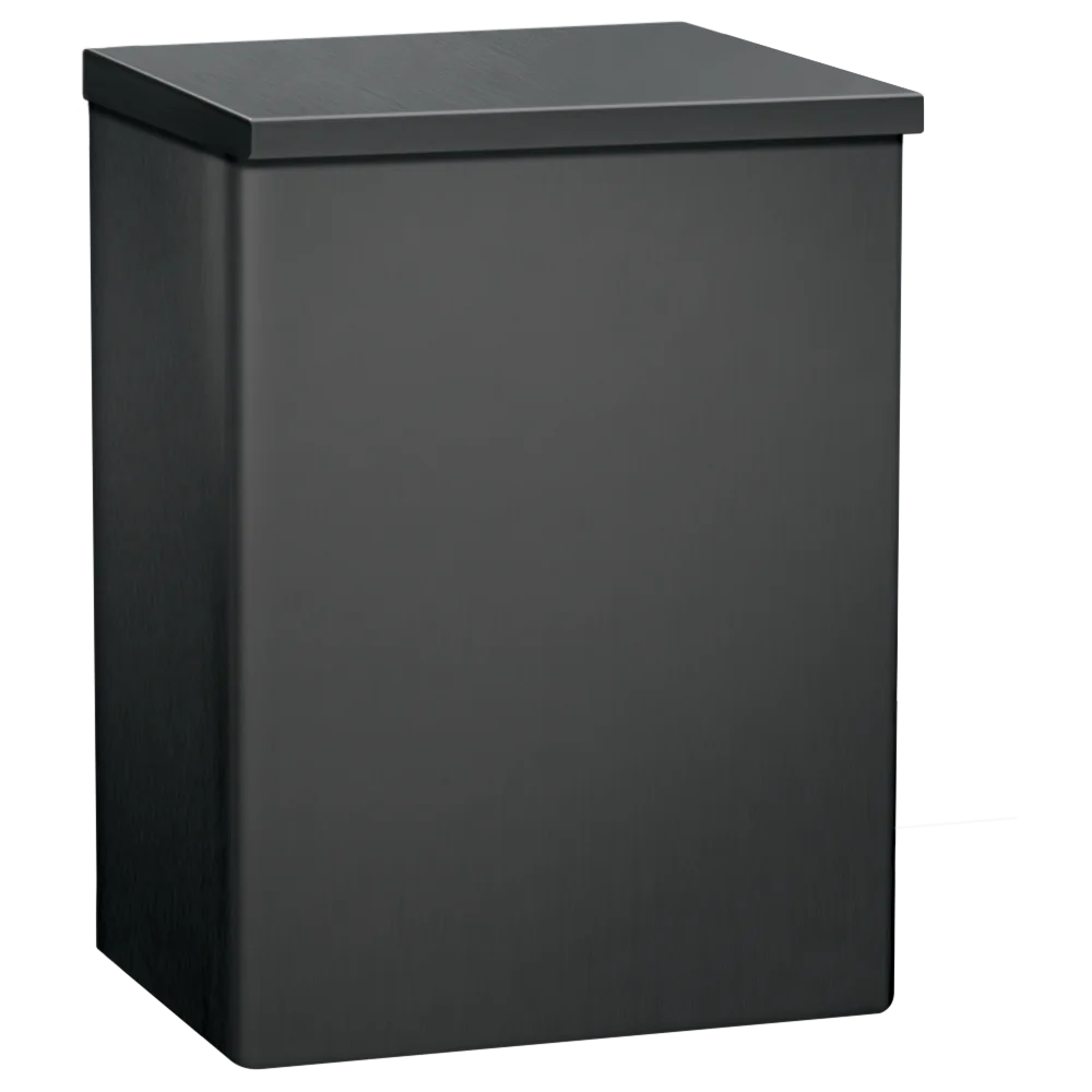 ASI 0852-41 Matte Black Commercial Restroom Sanitary Napkin Disposal, Surface-Mounted, Stainless Steel