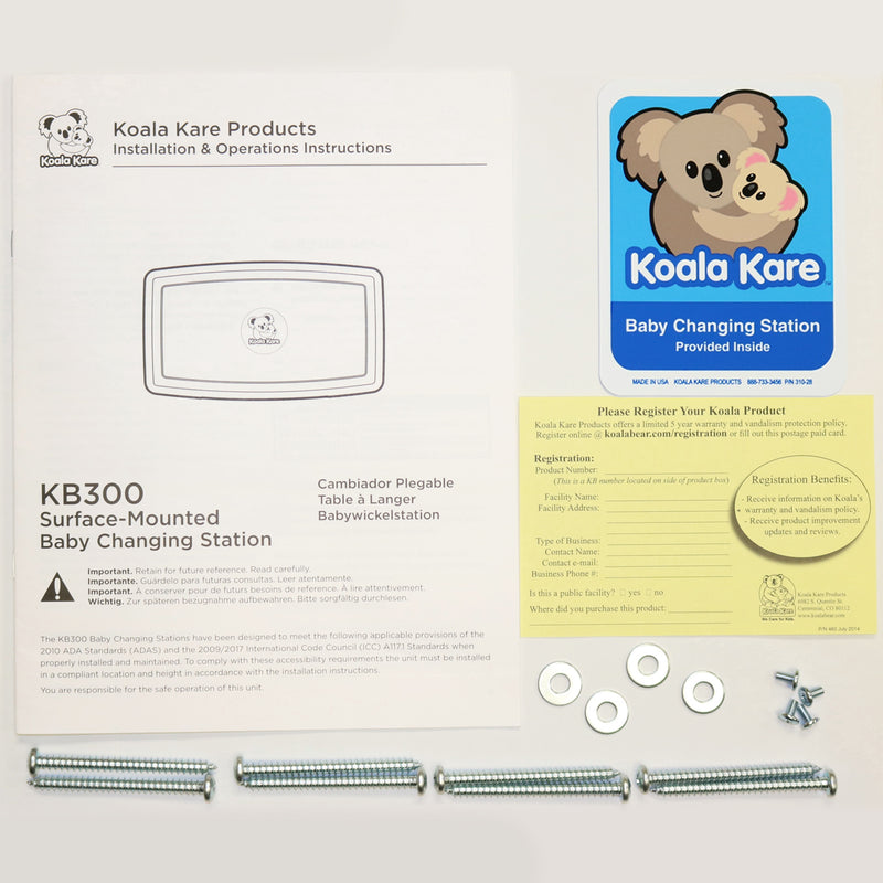 Koala Kare 300-5-KIT Kit, Instlallation KB300