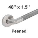 Bradley 8122-001480 (48 x 1.5) Commercial Grab Bar, 1-1/2" Diameter x 48" Length, Stainless Steel (Peened)