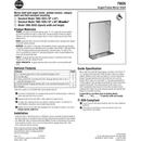 Bradley 7805-016360 (16 x 36) Commercial Restroom Mirror, Angle Frame, 16" W x 36" H, Stainless Steel w/ Satin Finish