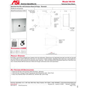 ASI 8156 Specimen Pass Through Box - includes Extension Sleeve & Flange - Recessed