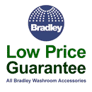 Bradley (Stainless Steel) Urinal Privacy Screen (12"W x 42"H) S472-12C