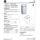 Bradley 377-00 Commercial Restroom Waste Receptacle, 12 Gallon, Recessed-Mounted, 13" W x 29" H, 13" D, Stainless Steel