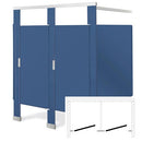 Bradley Toilet Partition (Plastic) 2 Between Wall (72"W x 61-1/4"D) Plastic - BW23660