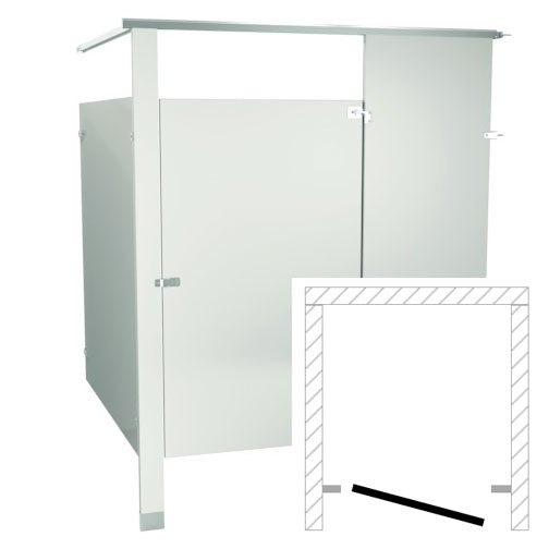 Bradley Toilet Partition (Metal) 1 ADA Between Wall (60" W x 61-1/4" D) BWADA