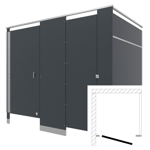 Bradley Toilet Partition (Phenolic) 1 ADA In Corner (60" W x 61-1/4" D) ICADA-PBC