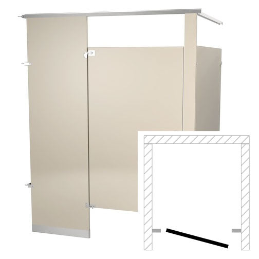 Bradley Toilet Partition (Metal) 1 ADA In Corner (60" W x 61-1/4"D) -  ICADA