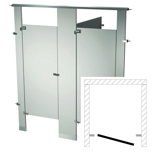 Bradley Toilet Partition (Metal) 1 ADA Between Wall (72" W x 61-1/4" D) BW23660