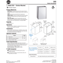 Bradley 355-00 Commercial Restroom Waste Receptacle, 20.6 Gallon, Surface-Mounted, 18" W x 23" H, 11.5" D, Stainless Steel