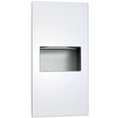 ASI 64623-00 Piatto Recessed Paper Towel Dispenser and Waste Receptacle, White Phenolic Door, 14-1/4" x 28" x 4-9/16"