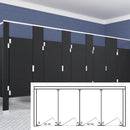 Scranton Hiny Hiders Toilet Partition (Plastic) 4 Between Wall (144"Wx61-1/4"D) BW43660-PL-SCRANTON