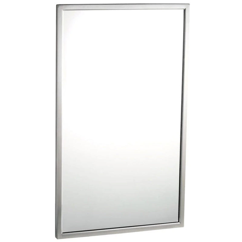 Bobrick B-2908 1836 Tempered Glass Welded-Frame Mirror 18x36