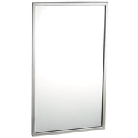 Bobrick B-2908 1836 Tempered Glass Welded-Frame Mirror 18x36