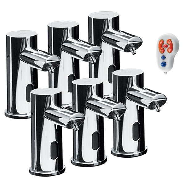 ASI 0393-6-1A EZ Fill - Top Fill, Multi-Feed FOAM Soap Dispenser (Batt./not incl) Polished Finish (6 Pack +Remote Cntrl)