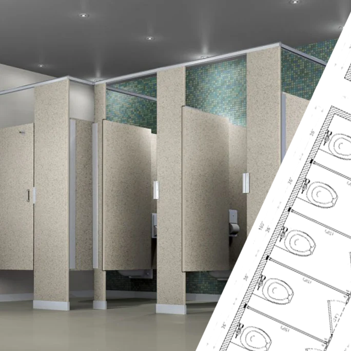 Toilet Partitions (HDPE) Solid Plastic