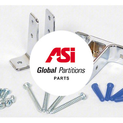 ASI Global 40-8263513 Door Hardware Kit, Stainless Steel, Int. Privacy In-Swing SS Finish Bathroom Stall Hardware - Door Hardware Kits