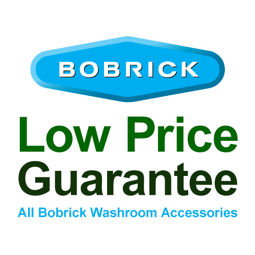 Bobrick B-2300 Commercial Restroom Sanitary Waste Bin, 12 Gallon, Recessed-Mounted, 15" Diameter x 31" H, 18-1/2" D, Stainless Steel