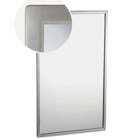 Bobrick B-2908 1836 Tempered Glass Welded-Frame Mirror 18x36