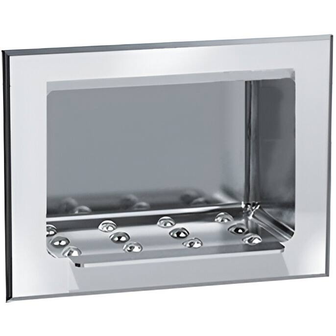 ASI 0401, Heavy-Duty Soap Dish, Recessed Surface-Mounted, Stainless Steel