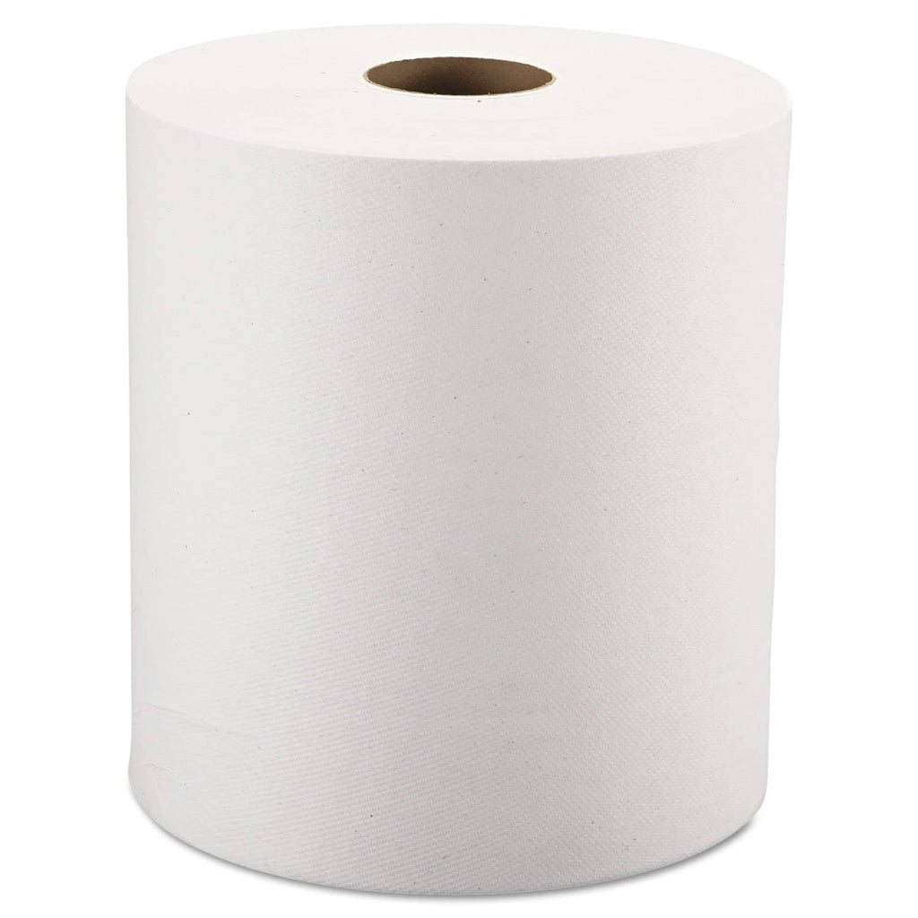 Windsoft Hardwound Roll Towels, 8 X 800 Ft, White, 6 Rolls/Carton ...