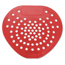 Hospeco Health Gards Vinyl Urinal Screen, 7 3/4"W X 6 7/8"H, Red, Cherry, Dozen - HOS03901 - TotalRestroom.com