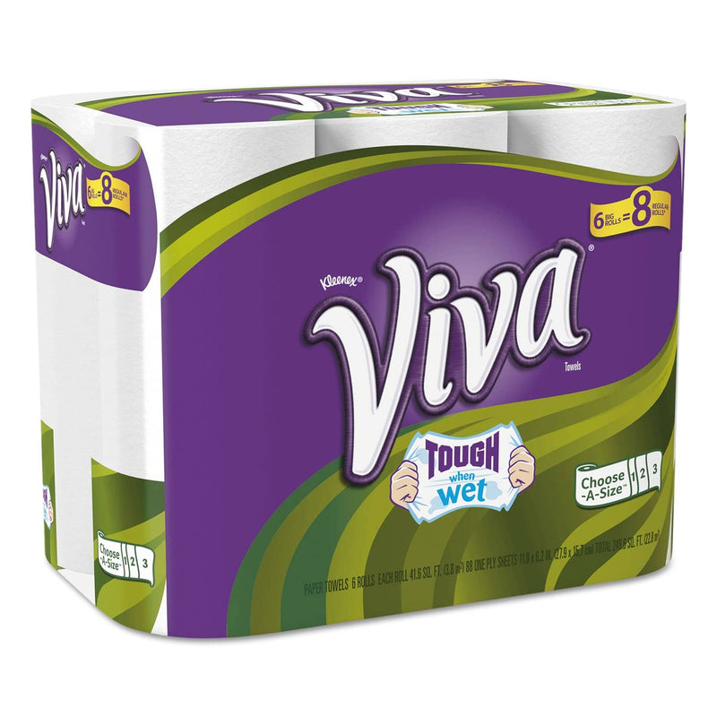 Viva Signature Cloth Choose-A-Sheet Paper Towels, 1-Ply, 11 X 5.9, White, 83 Sheets/Roll, 6 Rolls/Pack, 4 Packs/Carton - KCC49425 - TotalRestroom.com