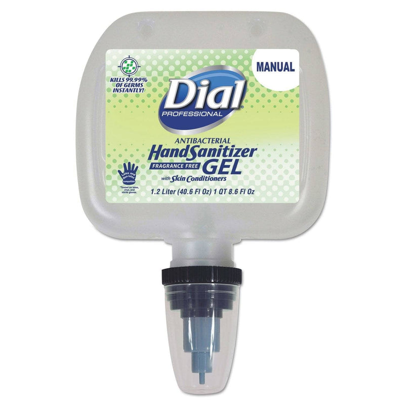 Dial Antibacterial Gel Hand Sanitizer, 1.2 L Refill, Fragrance-Free - DIA13424EA - TotalRestroom.com