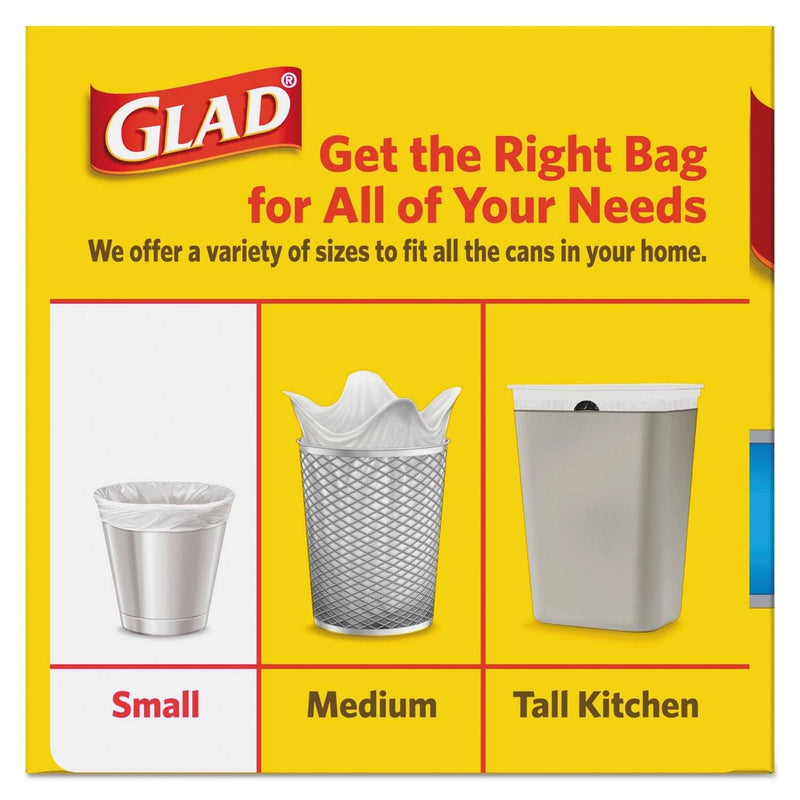 Glad Small Trash Bags + Odorshield White Trash Bags - 4 Gallon