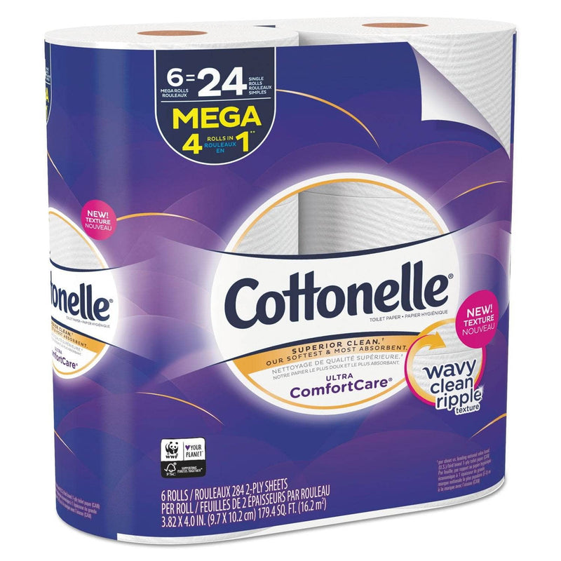 Cottonelle Ultra Comfortcare Toilet Paper, Septic Safe, 2-Ply, 284 Sheets/Roll, 6 Rolls/Pack, 36 Rolls/Carton - KCC48611 - TotalRestroom.com