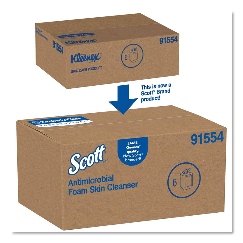 Scott Control Antimicrobial Foam Skin Cleanser, Fresh Scent, 1000Ml Bottle, 6/Ct - KCC91554CT - TotalRestroom.com