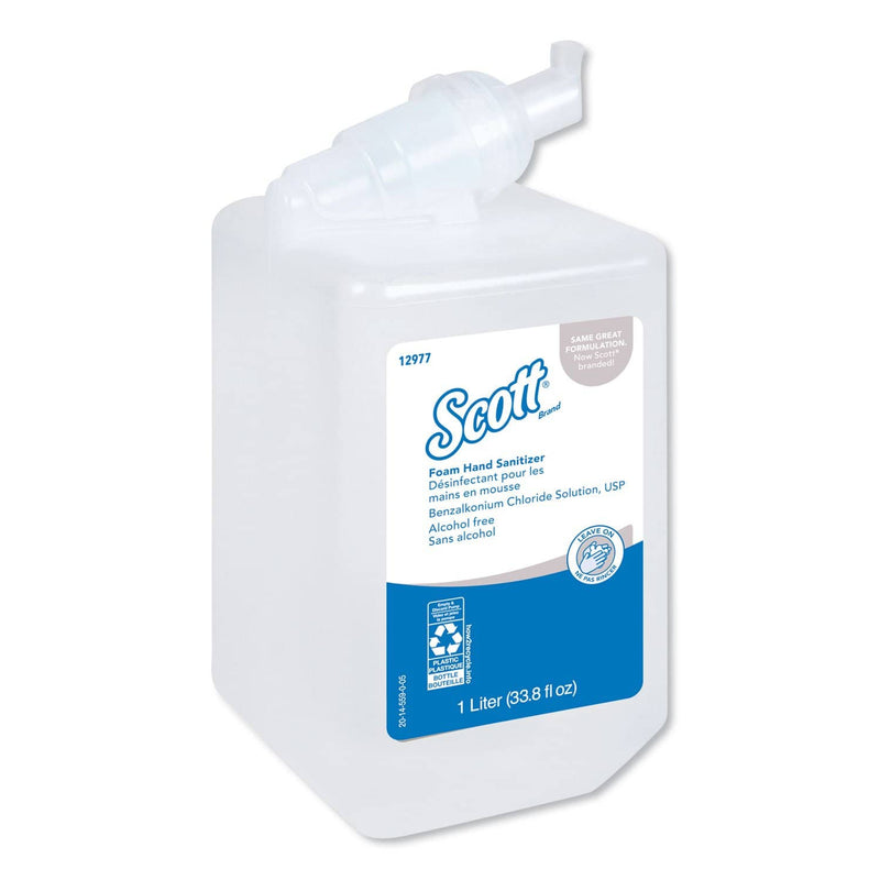 Scott Essential Alcohol-Free Foam Hand Sanitizer, 1,000 Ml, Clear, 6/Carton - KCC12977 - TotalRestroom.com