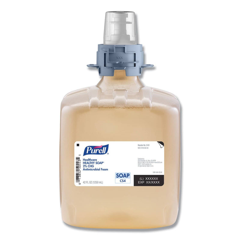 Purell Healthy Soap 2.0% Chg Antimicrobial Foam,1250 Ml, 3/Carton - GOJ518103 - TotalRestroom.com