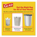 Glad Odorshield Tall Kitchen Drawstring Bags, 13 Gal, 0.95 Mil, 24" X 27.38", White, 80/Box - CLO78900BX - TotalRestroom.com