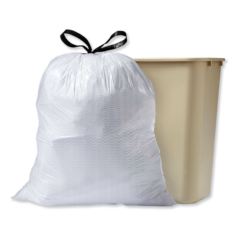 Basic Kitchen Trash Bags, 13 Gallon, 10 Bags (Drawstring