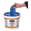 Gojo Fast Towels Hand Cleaning Towels, Cloth, 9 X 10, Blue 225/Bucket - GOJ629902EA - TotalRestroom.com