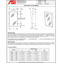 ASI 0535-2436 (24 x 36) Fixed Angle Tilted Mirror, 24" Wide X 36" High