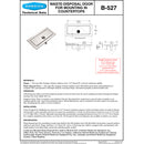 Bobrick B-527 Commercial Restroom Waste Door, Stainless Steel