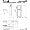 Bradley 234-1135 Commercial Paper Towel Dispenser/Waste Receptacle, Surface-Mounted, Stainless Steel