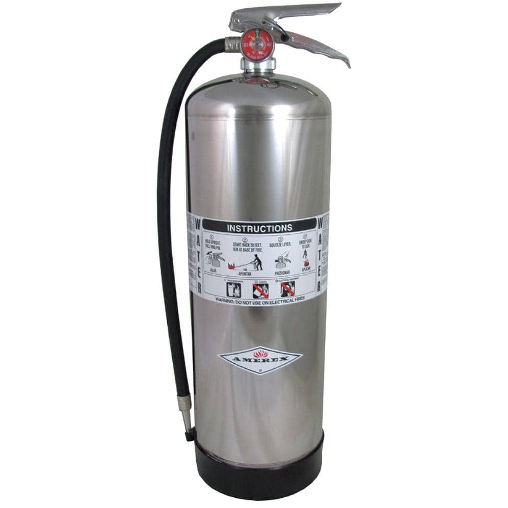 Amerex Water Fire Extinguisher Fire Extinguisher with 2.5 gal. Capacity ...