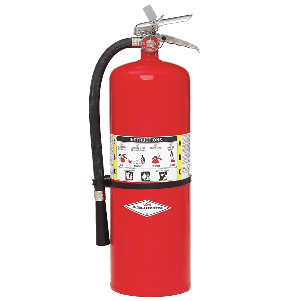 Amerex Dry Chemical Fire Extinguisher with 20 lb. Capacity and 30 sec ...