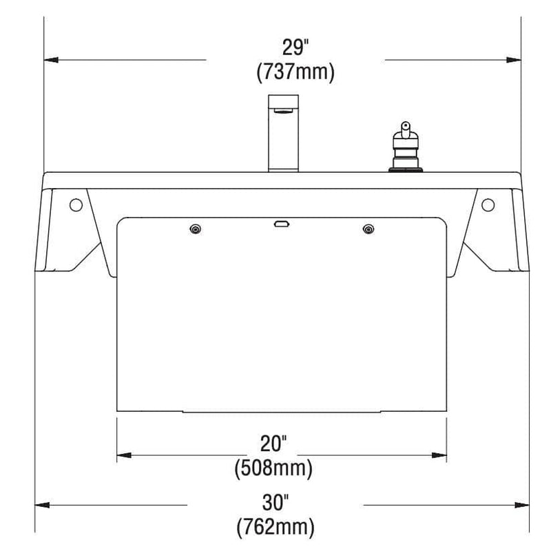 Bradley Verge Commercial Handwashing Sink - LVRD-Series, One-Station, LVRD1 - TotalRestroom.com