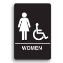 Palmer Fixture ADA compliant Restroom Sign-BK---WOMEN RESTRO - TotalRestroom.com