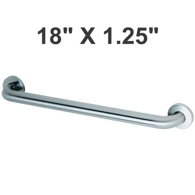 Bobrick B-5806.99x18 Commercial Grab Bar, 1-1/4" Diameter x 18" Length, Concealed-Mounted, Stainless Steel - TotalRestroom.com